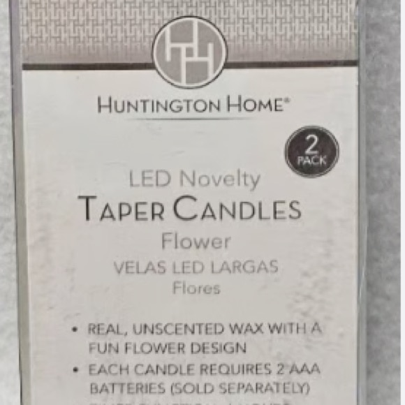 Huntington Home 2 Pack Flower Led Novelty Taper Candles - Picture 6 of 10